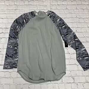 NWT Natori Kaede Jersey Raglan Crewneck Long Sleeve Top M